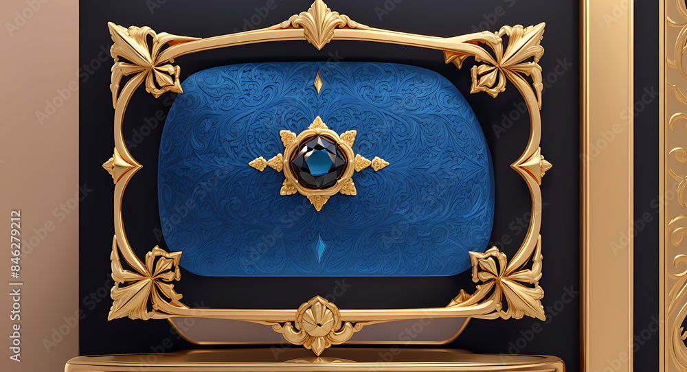 an abstract design that conveys luxury and elegance, using rich colors like gold, black, and deep blue, along with intricate, ornate patterns
an abstract design that conveys luxury and elegance, using rich colors like gold, black, and deep blue, along with intricate, ornate patterns