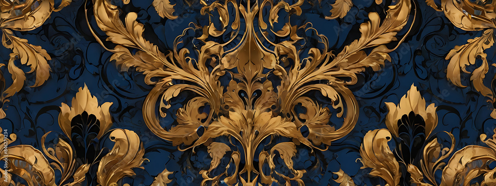 an abstract design that conveys luxury and elegance, using rich colors like gold, black, and deep blue, along with intricate, ornate patterns
an abstract design that conveys luxury and elegance, using rich colors like gold, black, and deep blue, along with intricate, ornate patterns