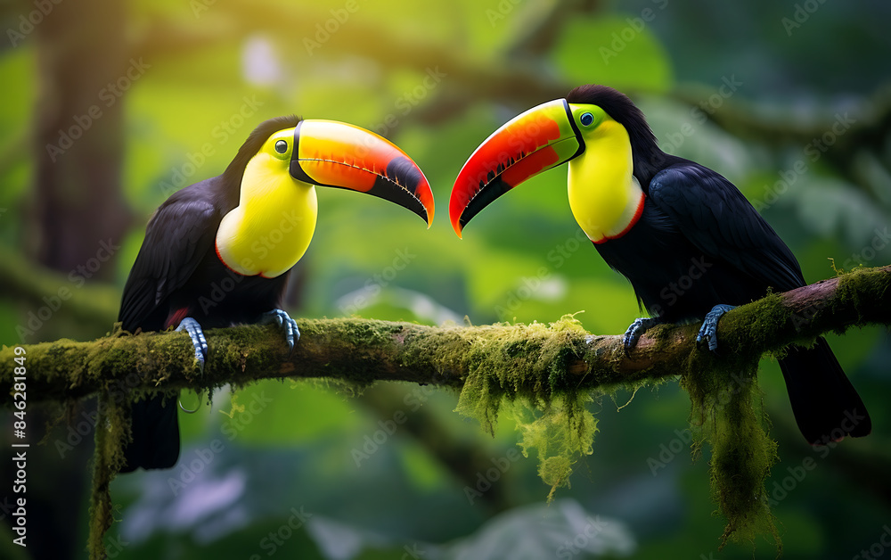 Toucan in the rainforest of Costa Rica, Central America Toucan in the rainforest of Costa Rica, Central America