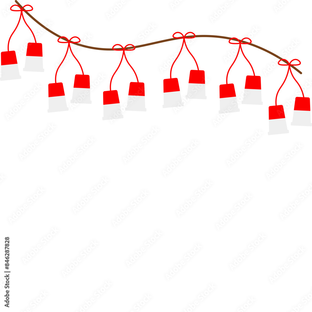 Indonesian Flag Hanging Decoration Indonesian Flag Hanging Decoration