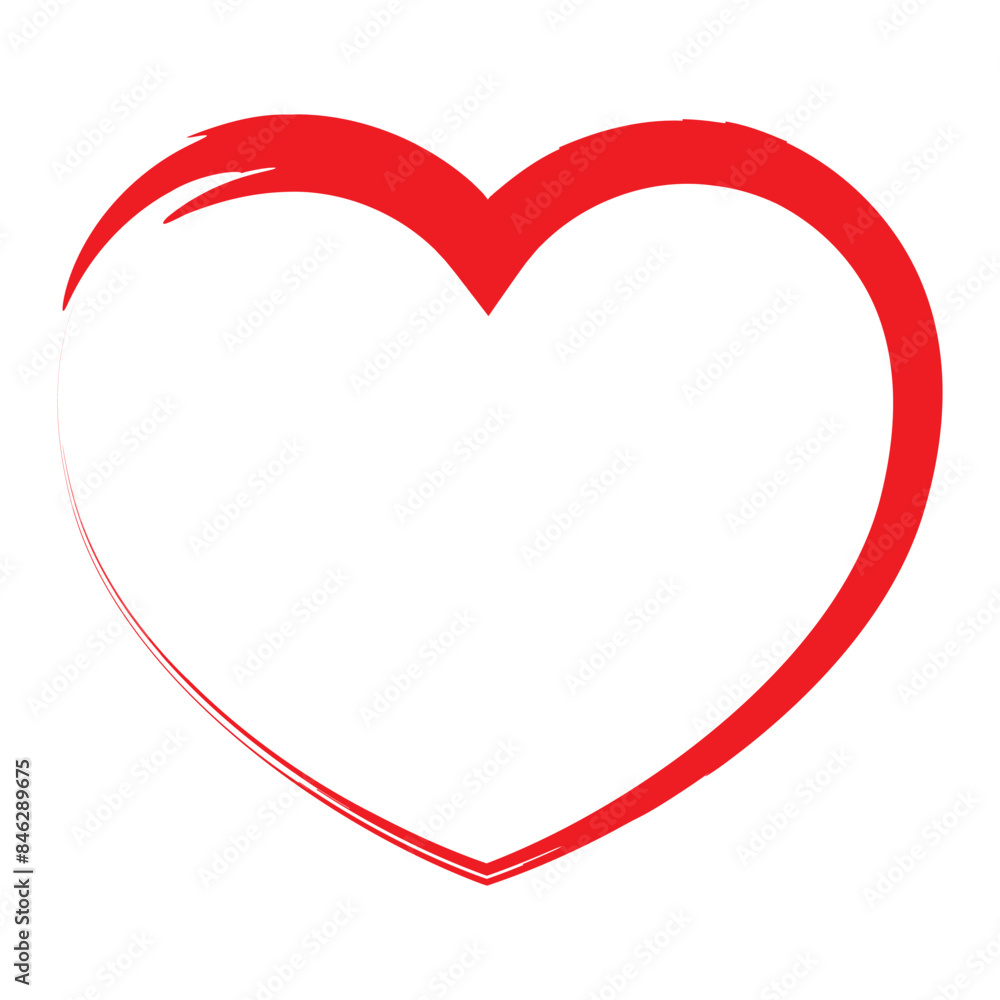 Heart contour vector. Black hand drawn love icon isolated on white background . Paint brush stroke heart icon. eps10 Heart contour vector. Black hand drawn love icon isolated on white background . Paint brush stroke heart icon. eps10