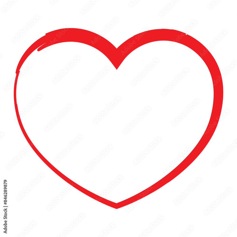 Heart contour vector. Black hand drawn love icon isolated on white background . Paint brush stroke heart icon. eps10 Heart contour vector. Black hand drawn love icon isolated on white background . Paint brush stroke heart icon. eps10