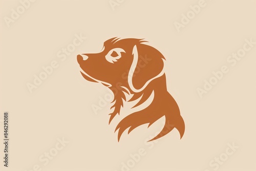 Stylish canine grooming emblem, combining fashion and nurturing for your beloved pets. photo