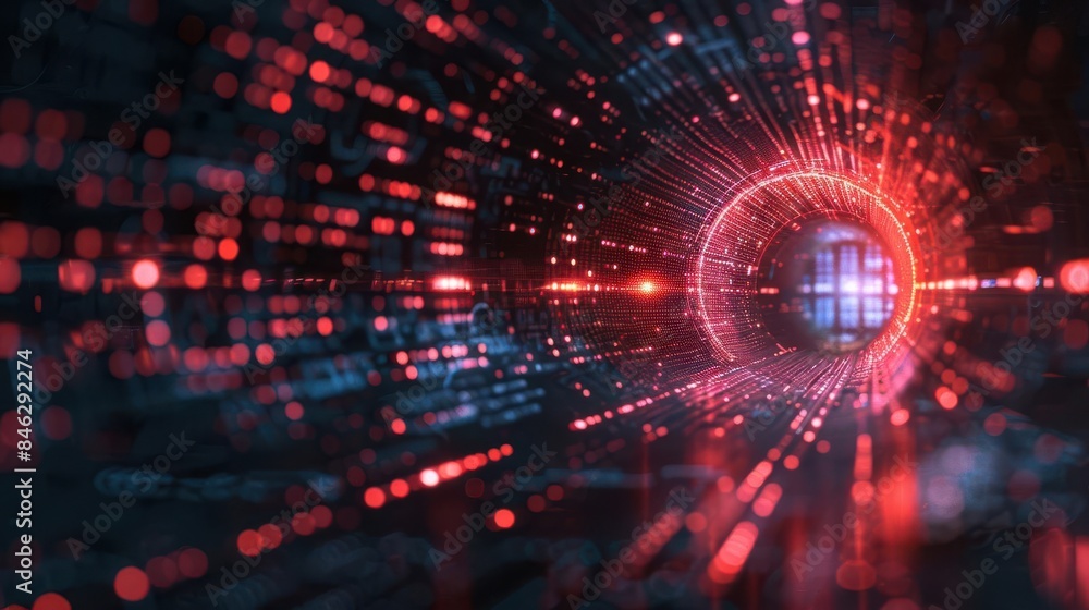 Cybersecurity icons and data encryption visuals