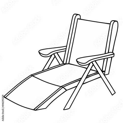 chaise longue on white