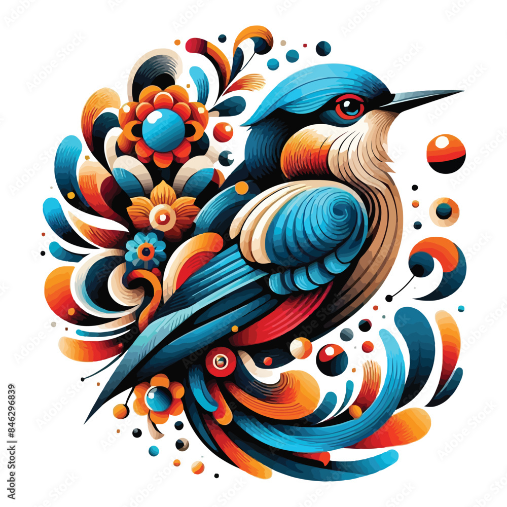 Obraz premium bird Free Vector and bird Illustration