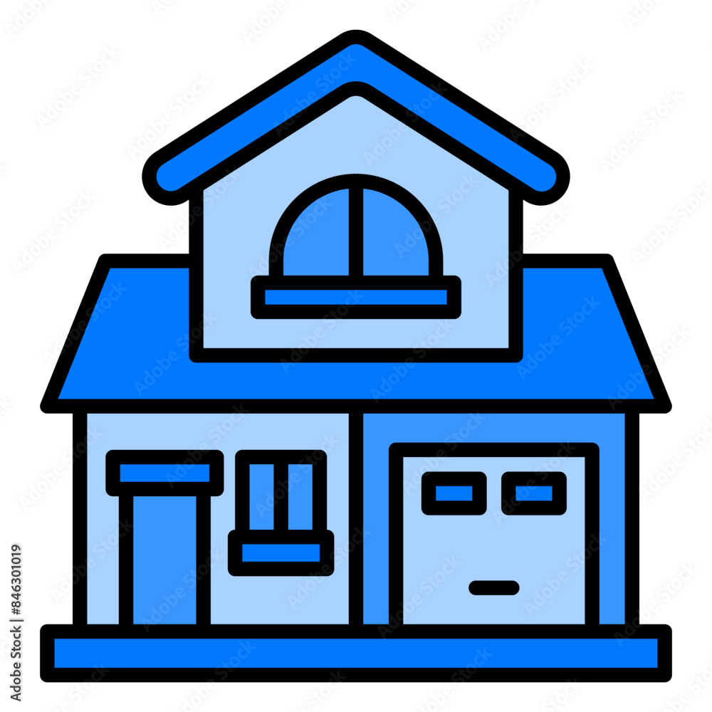 House Blue Filled House Blue Filled