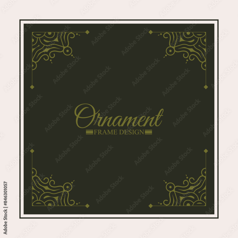 Elegant decorative frame design background Elegant decorative frame design background