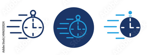 Quick response icon sheet in different format, instant response icons, Quick response running clock icons