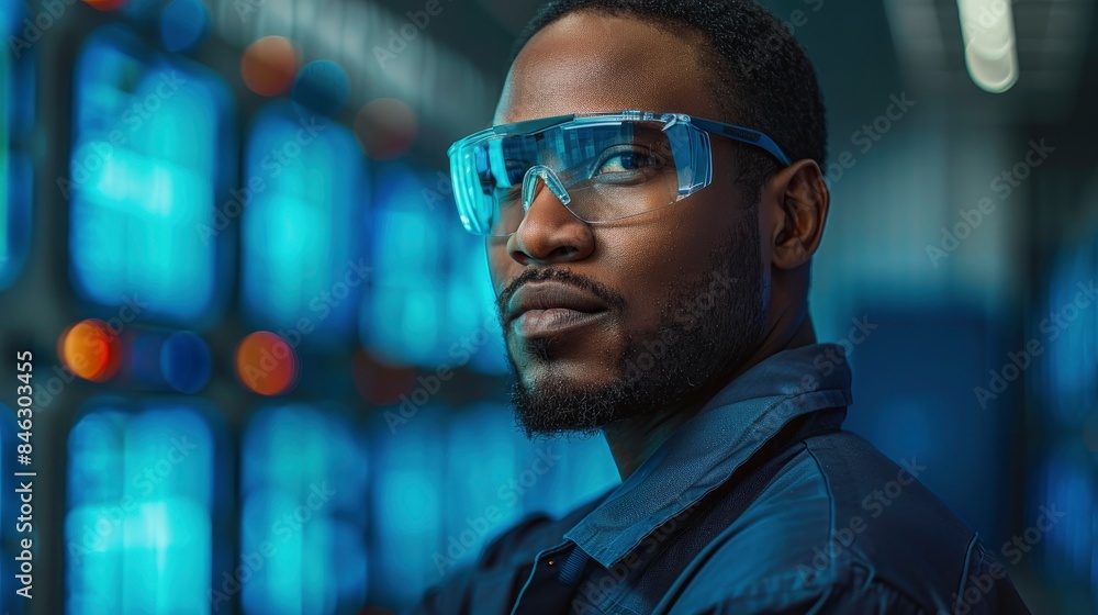 A Forward-Thinking Scientist In A Renewable Energy Innovation Lab, Tirelessly Creating Groundbreaking New Technologies