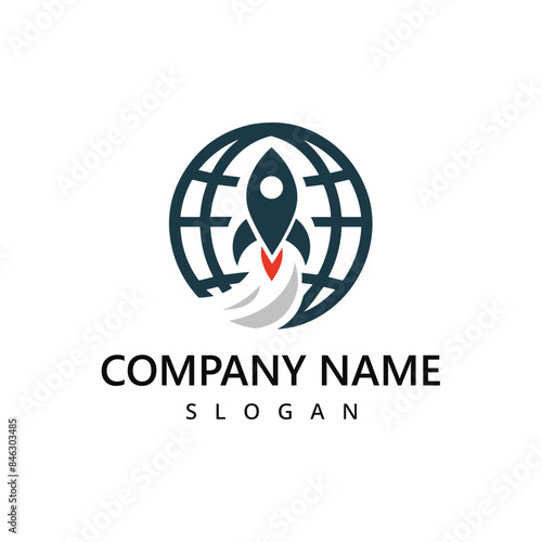 Rocket Logo Rocket Launch Jet Plane Space modern Icon