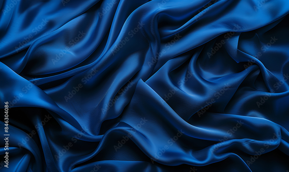Close up of blue fabric on black background. Perfect for textile design projects. Close up of blue fabric on black background. Perfect for textile design projects.
