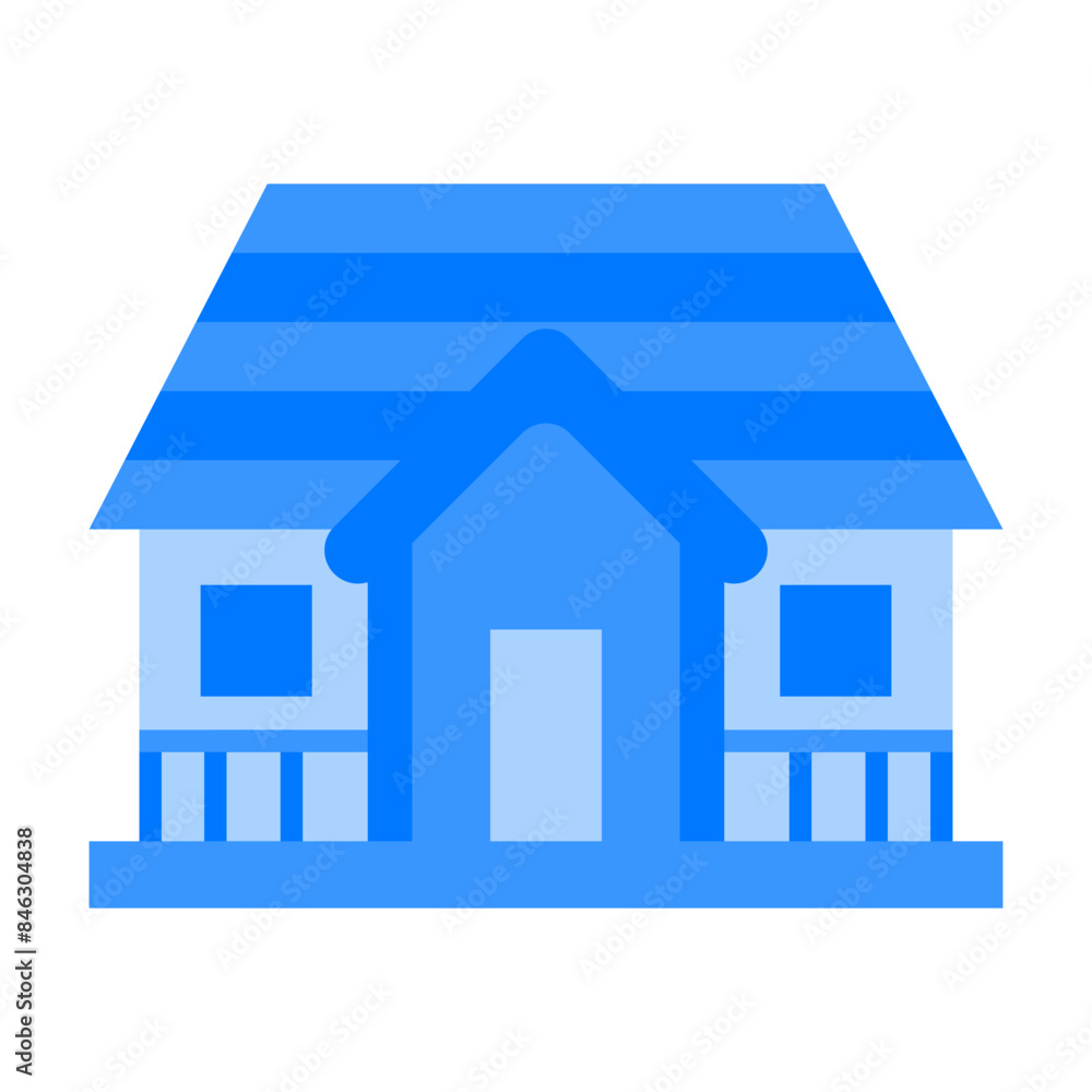 House Blue Flat House Blue Flat