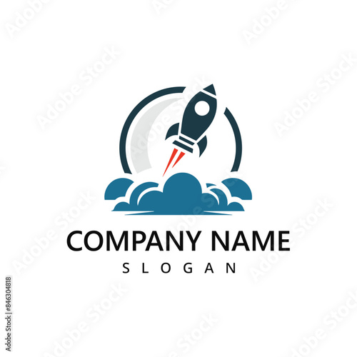 Rocket Logo Rocket Launch Jet Plane Space modern Icon