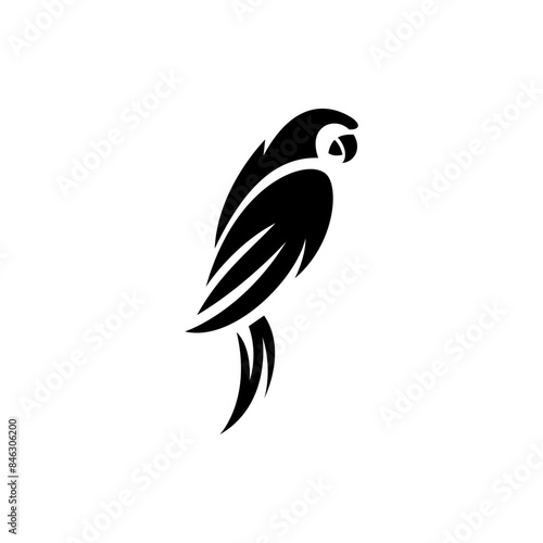 parrot logo vector illustration. minimalist parrot logo template