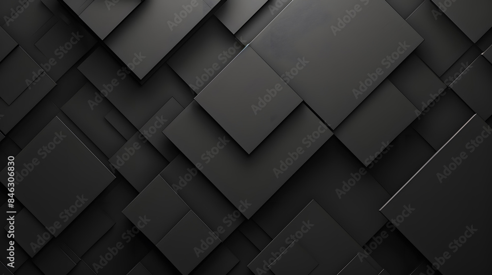 Textured Black Wooden Blocks in Geometric Design Textured Black Wooden Blocks in Geometric Design