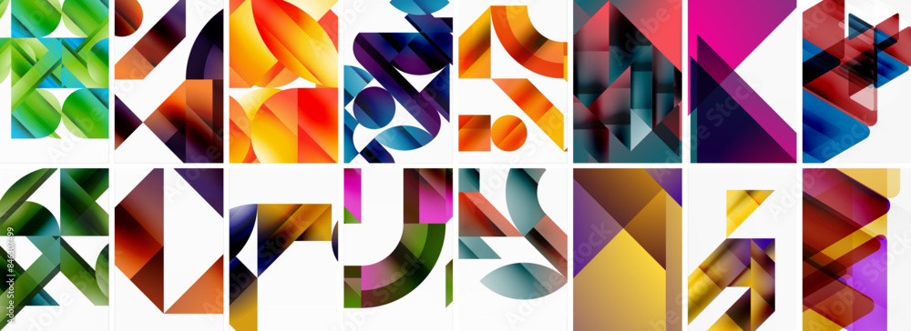 Set of abstract minimal geometric backgrounds with lines, circles and triangles. Vector Illustration For Wallpaper, Banner, Background, Card, Book Illustration, landing page Set of abstract minimal geometric backgrounds with lines, circles and triangles. Vector Illustration For Wallpaper, Banner, Background, Card, Book Illustration, landing page