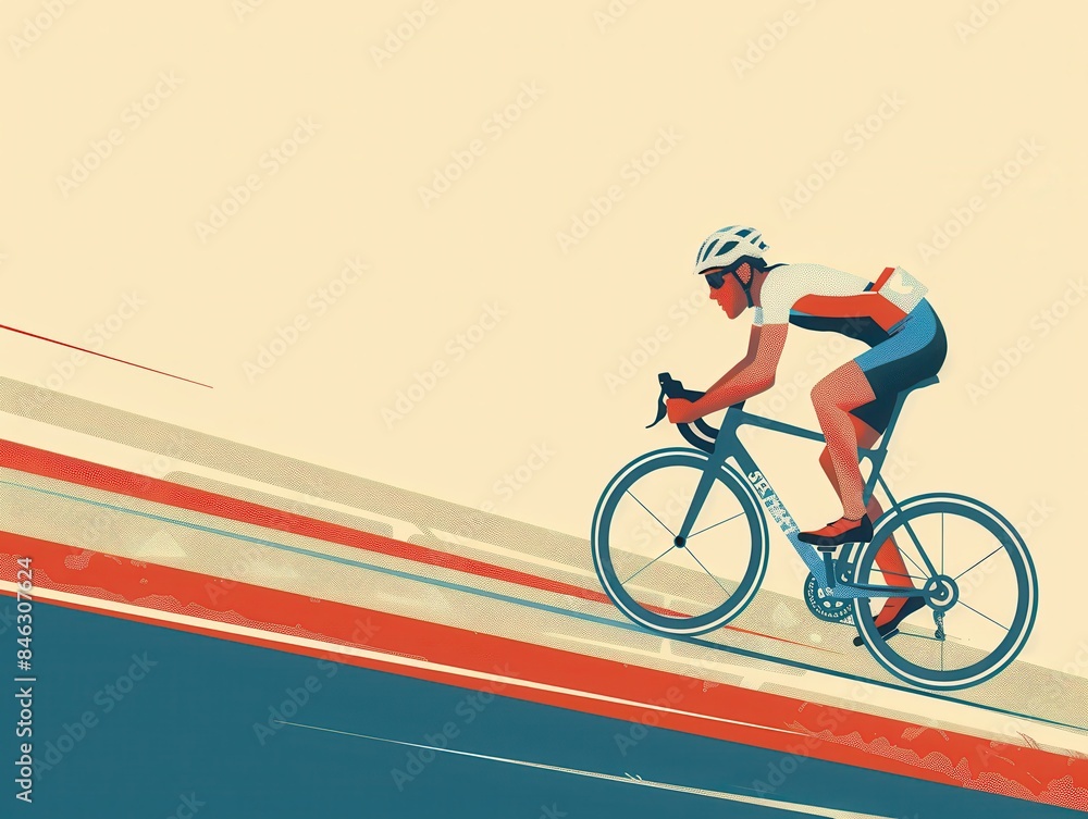 Fototapeta premium Cyclist Riding Bicycle 