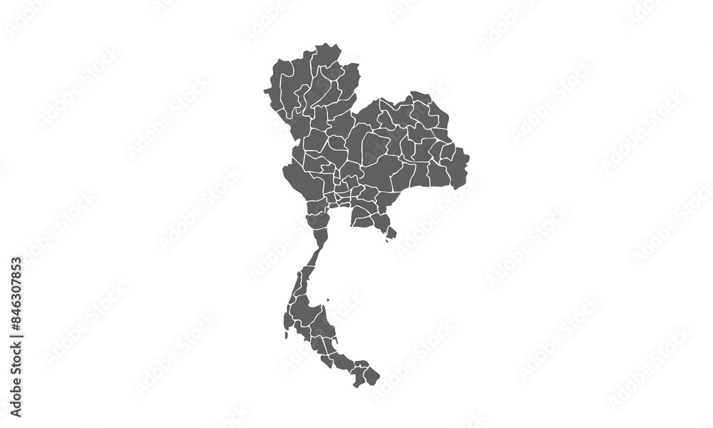 Thai map isolated on white background. for website layouts, background, education, precise, customizable, Travel worldwide, map silhouette backdrop, earth geography, political, physical. Thai map isolated on white background. for website layouts, background, education, precise, customizable, Travel worldwide, map silhouette backdrop, earth geography, political, physical.