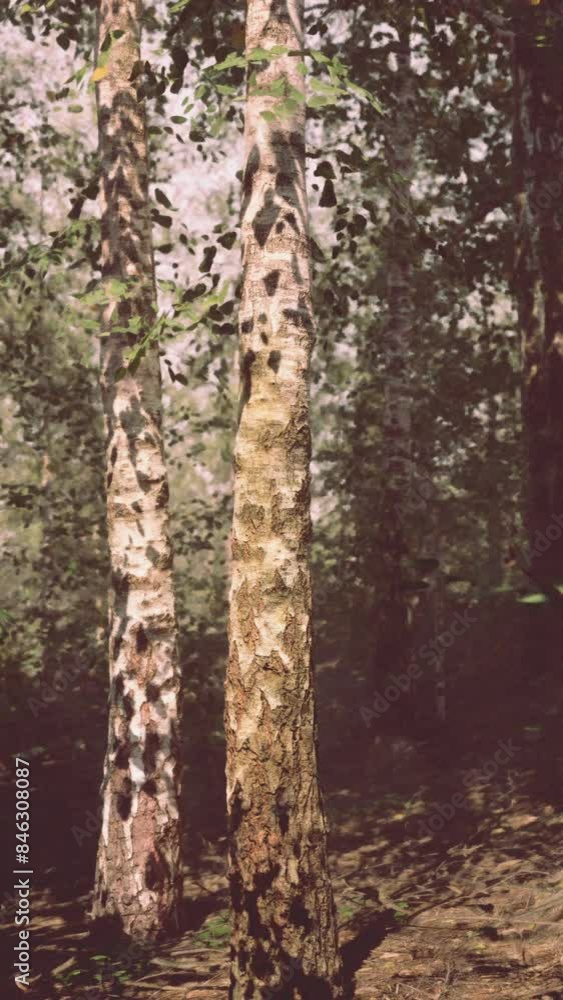 A forest filled with lots of tall trees A forest filled with lots of tall trees