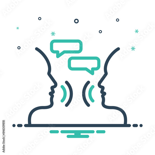 Mix icon for communicate 