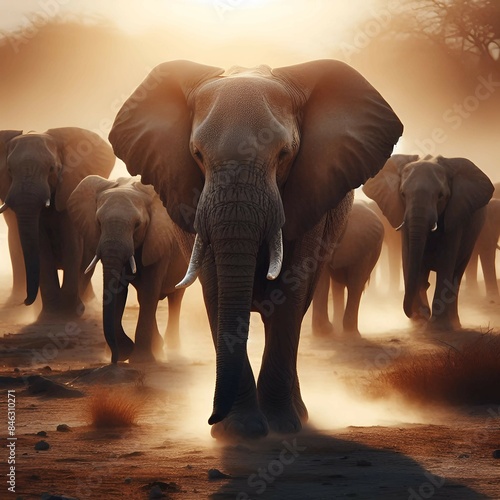 elephants in the water © Didi
