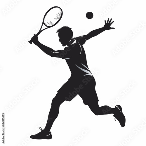 tennis player with racket