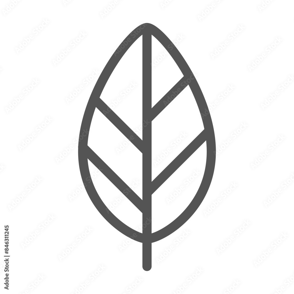 Obraz premium Natural leaf in sustainability icon outline style