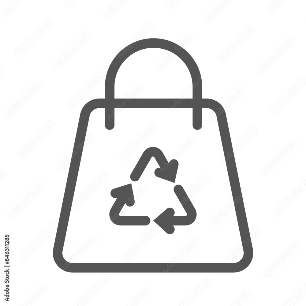 Recycle bag in sustainability icon outline style Recycle bag in sustainability icon outline style