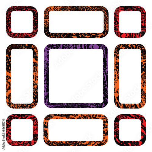 Square frame border with ch...