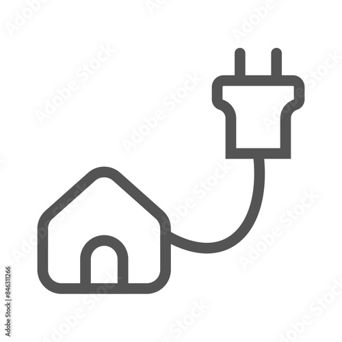 Smart house sustainability icon outline style