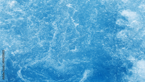 Canvastavla Bubbling water texture, flow thermal water as abstract banner background macro p