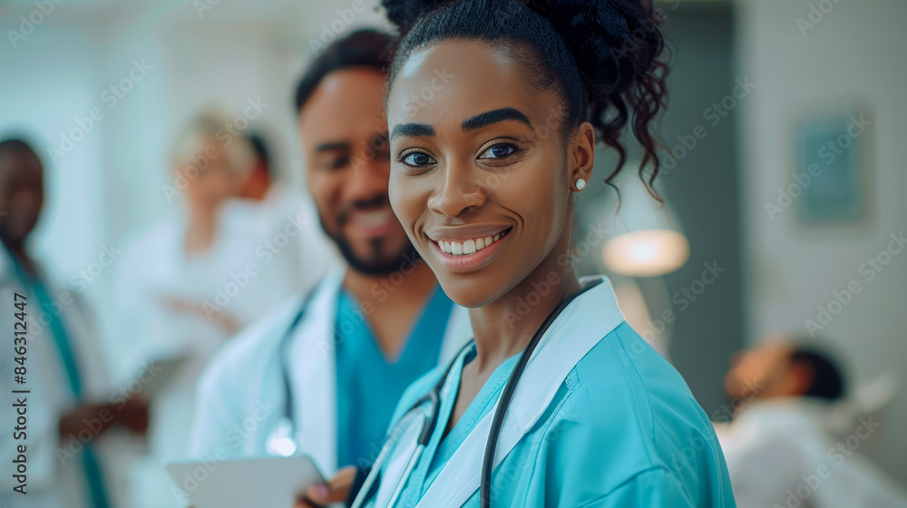 Doctor with Confidence and Professionalism in Her Work Environment Doctor with Confidence and Professionalism in Her Work Environment