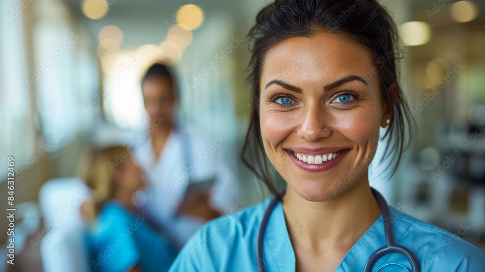 Doctor with Confidence and Professionalism in Her Work Environment Doctor with Confidence and Professionalism in Her Work Environment