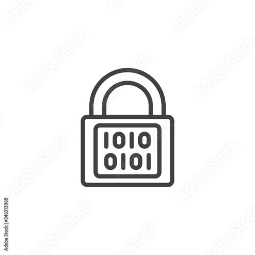 Password Encryption line icon