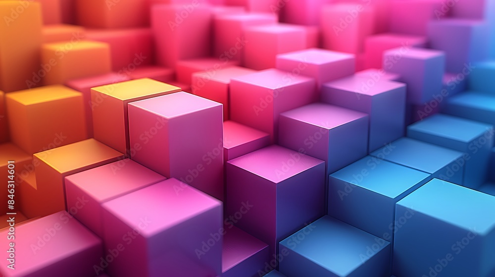 An abstract background with 3D cubes stacked in an orderly fashion, soft pastel colors, realistic shadows, hd quality, digital rendering, minimalist design, modern aesthetic, elegant simplicity. An abstract background with 3D cubes stacked in an orderly fashion, soft pastel colors, realistic shadows, hd quality, digital rendering, minimalist design, modern aesthetic, elegant simplicity.