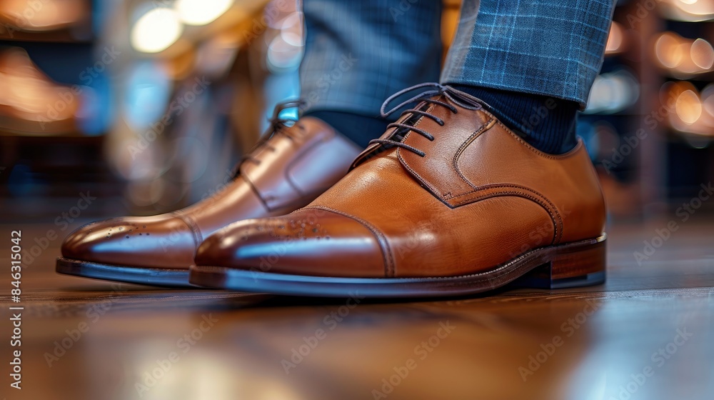 An Attentive Salesperson At A Shoe Store, Carefully Measuring A Customer'S Foot Size For A Perfect Fit An Attentive Salesperson At A Shoe Store, Carefully Measuring A Customer'S Foot Size For A Perfect Fit