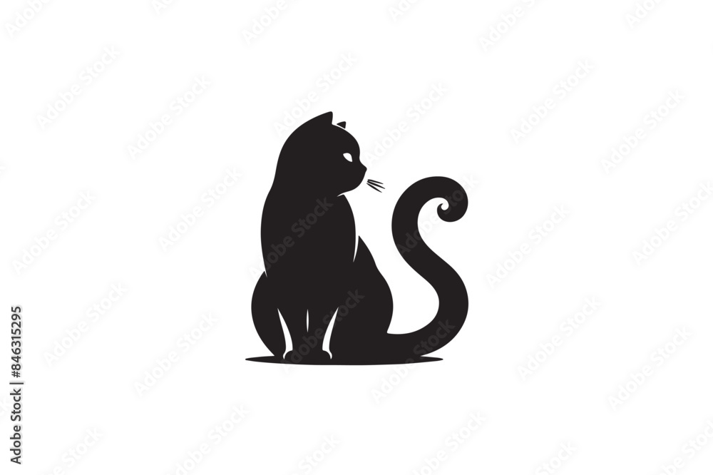Naklejka premium Peregrine Falcon silhouette vector style with white background11