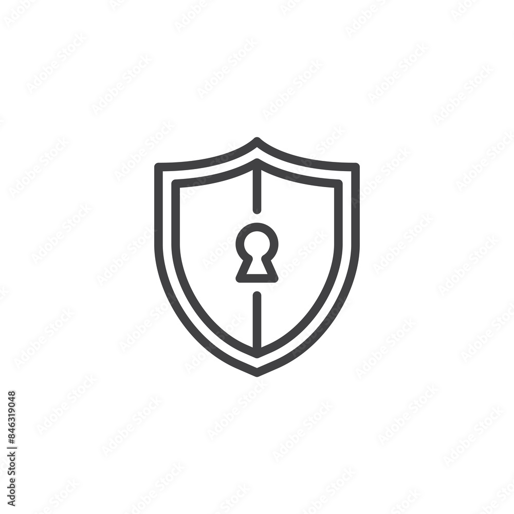 Password Shield line icon Password Shield line icon