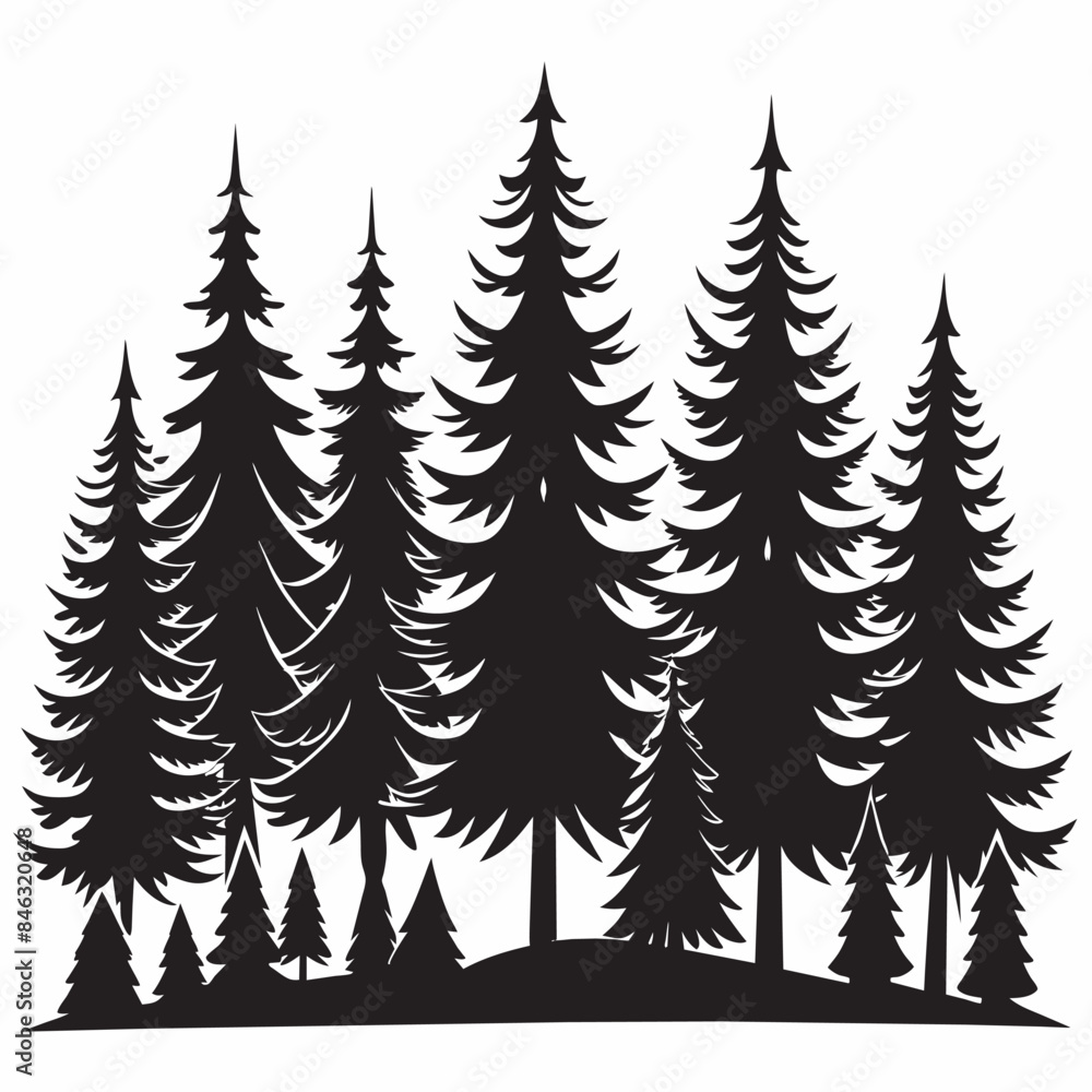 Obraz premium set of trees