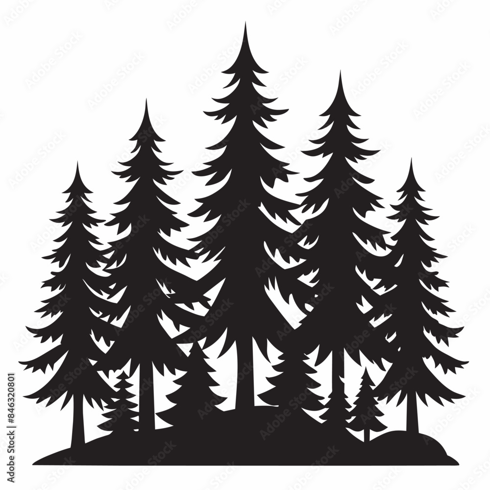 Obraz premium silhouettes of trees