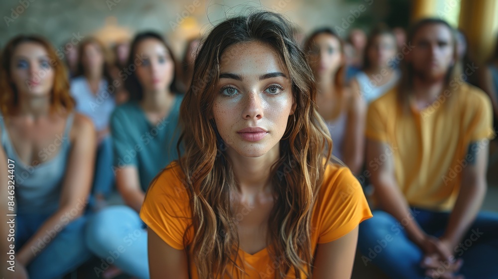 Facilitating A Grief Support Group, An Empathetic Social Worker Provides A Safe Space For Individuals To Share And Heal Together Facilitating A Grief Support Group, An Empathetic Social Worker Provides A Safe Space For Individuals To Share And Heal Together