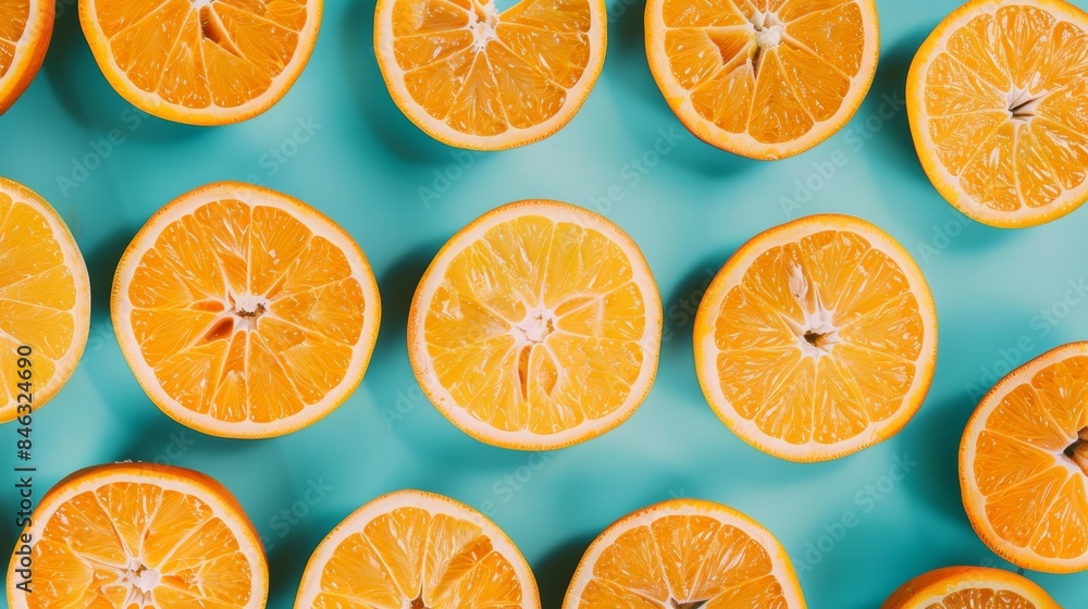 Vibrant Orange Slices Pattern for Food or Summer Designs Generative AI Vibrant Orange Slices Pattern for Food or Summer Designs Generative AI