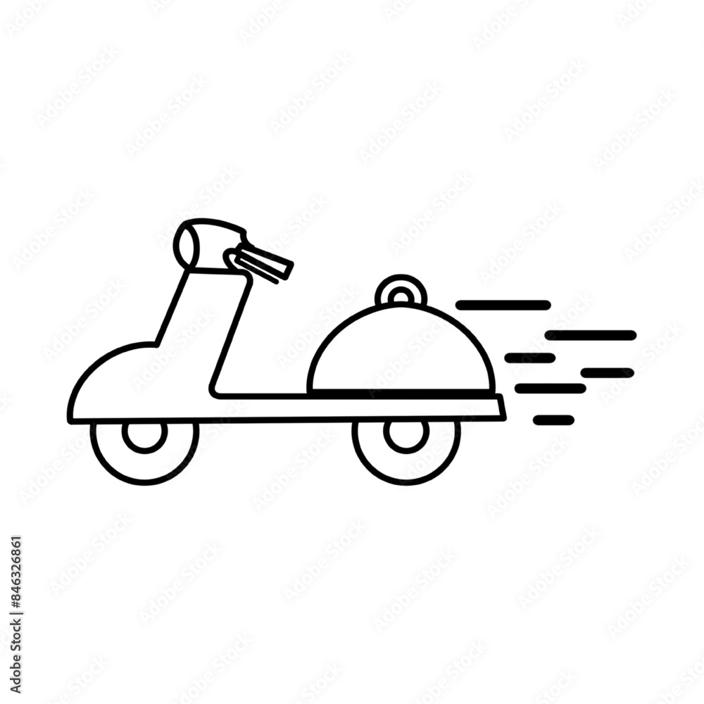 Food delivery service icon. Simple set of food delivery service vector icons for web design on white background Food delivery service icon. Simple set of food delivery service vector icons for web design on white background