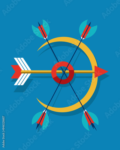 The words were like arrows being shot from a bow their target unable to defend themselves.. Vector illustration