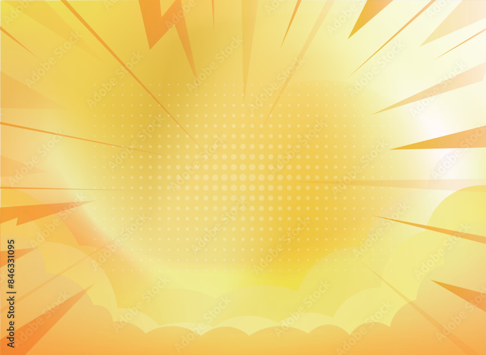 Obraz premium 幾何学 背景 フレーム ドット オレンジ 