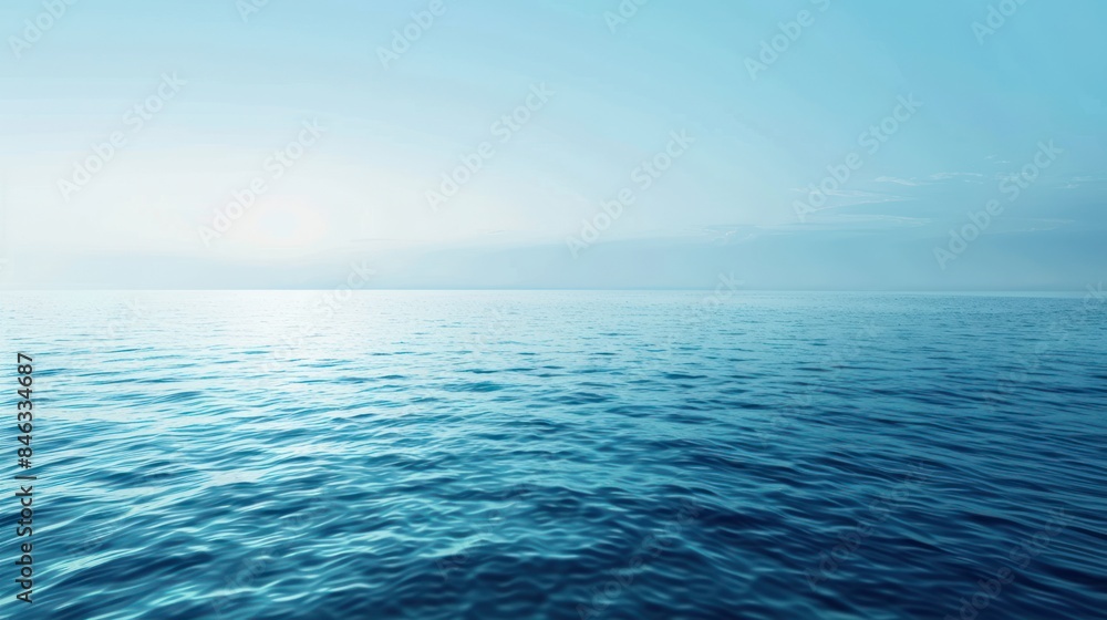 Fototapeta premium Capture the essence of tranquility and serenity with a photo featuring a calming blue fluid textured gradient background. 