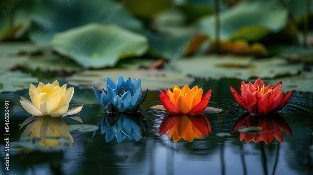 Explore the symbolism of lotus flowers with vivid images and interpretations of various hues. Explore the symbolism of lotus flowers with vivid images and interpretations of various hues.