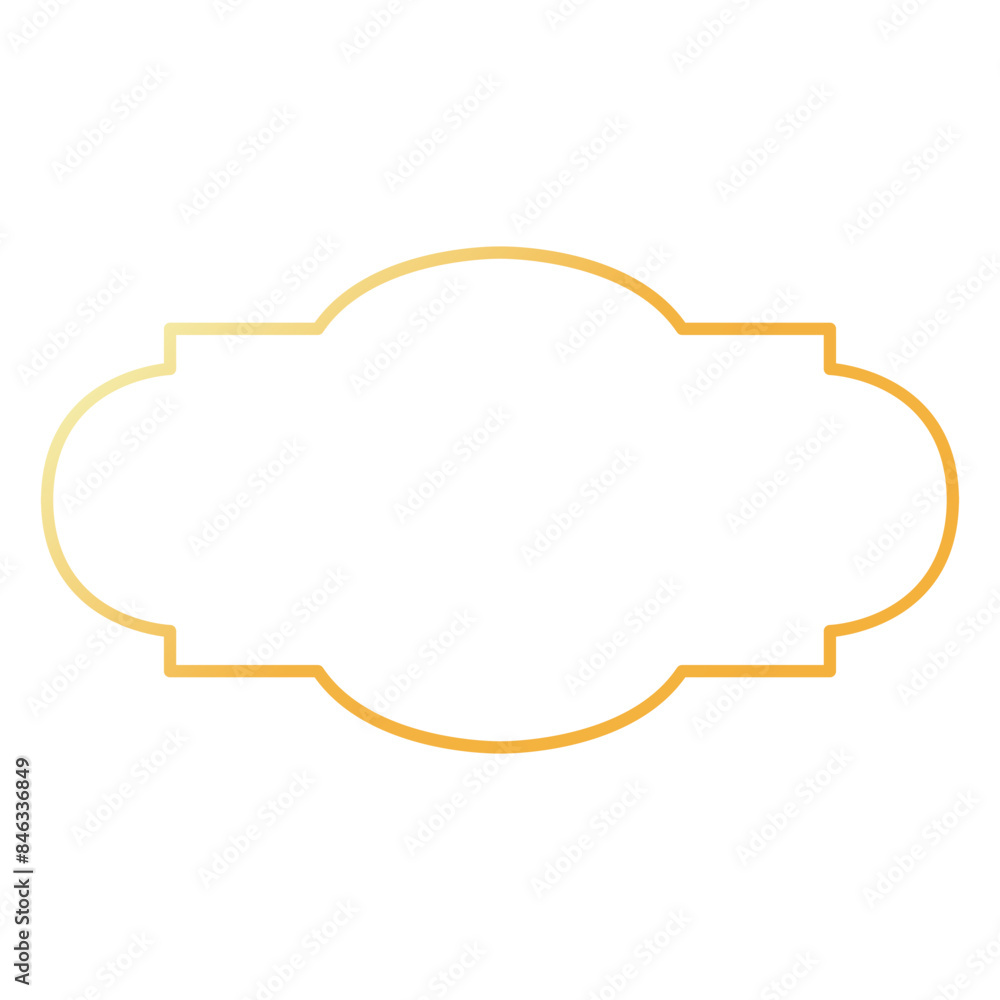 Golden Arabic Islamic Frame. with Minimalist Design Style. Vector Illustration. Golden Arabic Islamic Frame. with Minimalist Design Style. Vector Illustration.
