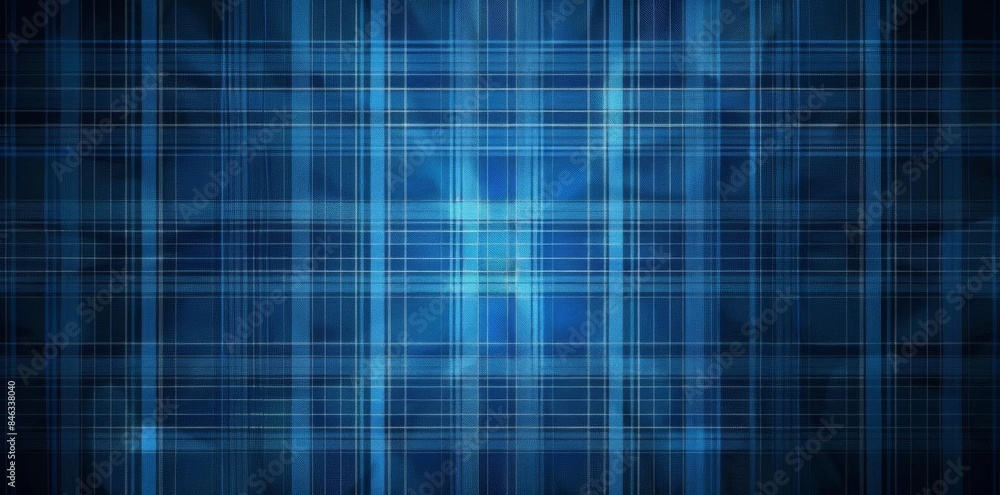 Electric Blue Tartan with Rectangles Electric Blue Tartan with Rectangles